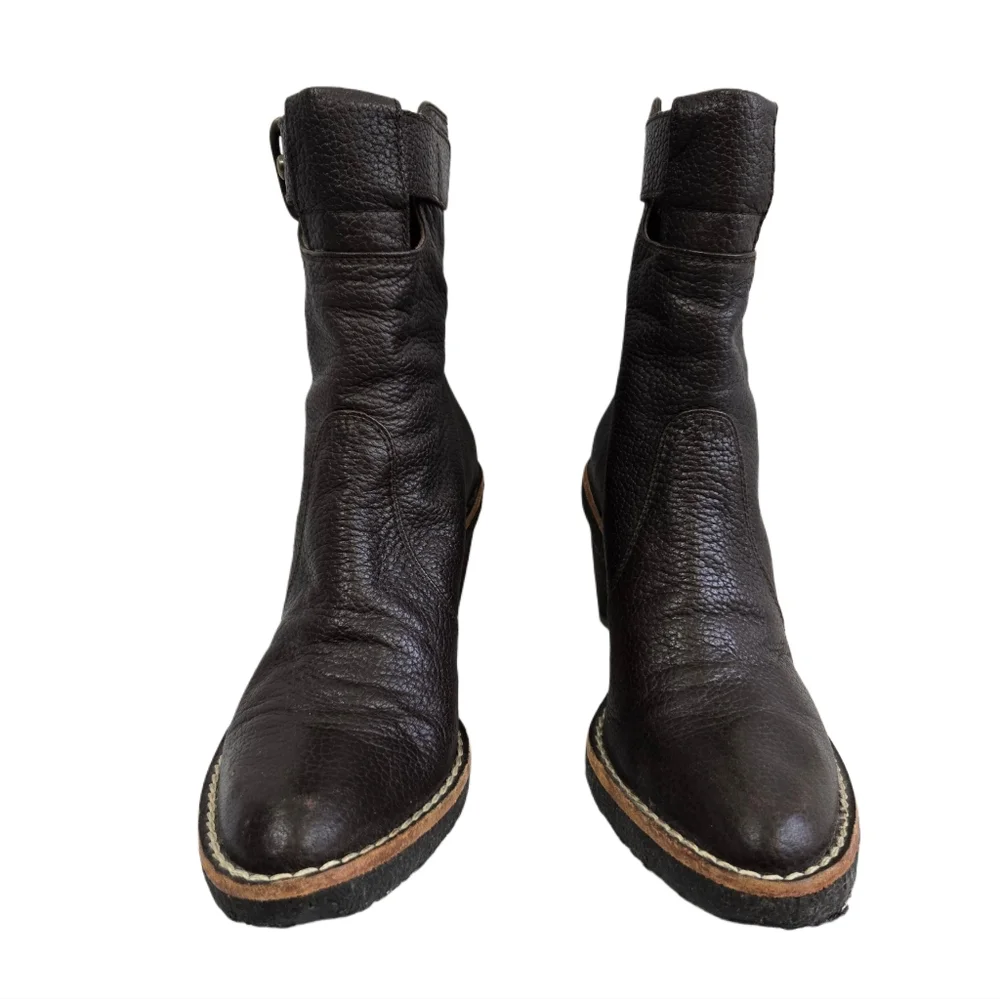 Stuart Weitzman Brown Heeled Ankle Boots
